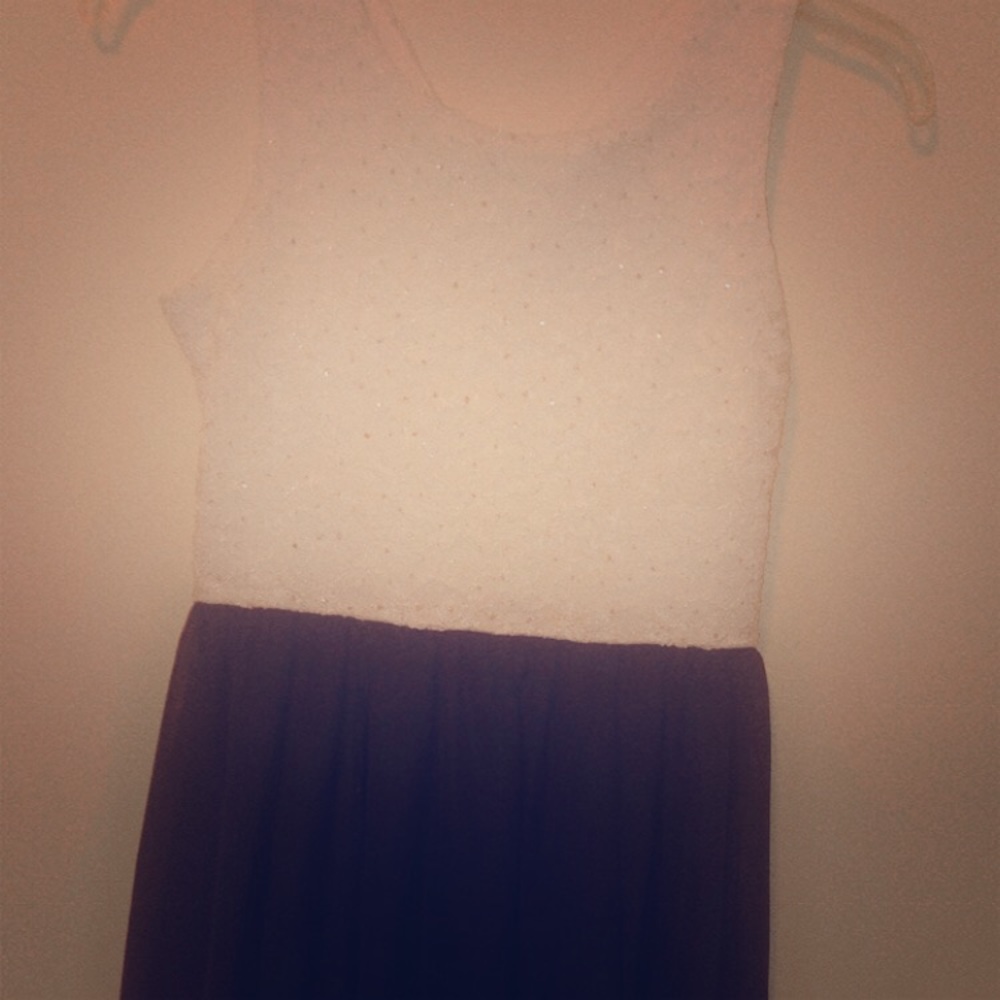 White top Black bottom dress